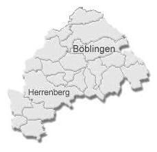 Chöre im Landkreis Böblingen – Gebietskarte