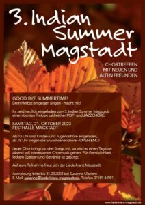 3. Indian Summer - Chortreffen - LK Magstadt @ Festhalle Magstadt