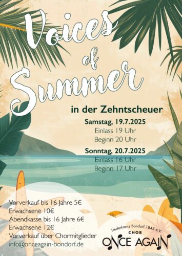 Voices of summer - Once Again Bondorf @ Zehntscheuer Bondorf