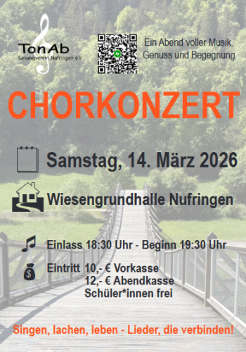 "Singen, lachen, leben - Lieder, die verbinden" - GV Nufringen TonAb @ Wiesengrundhalle Nufringen